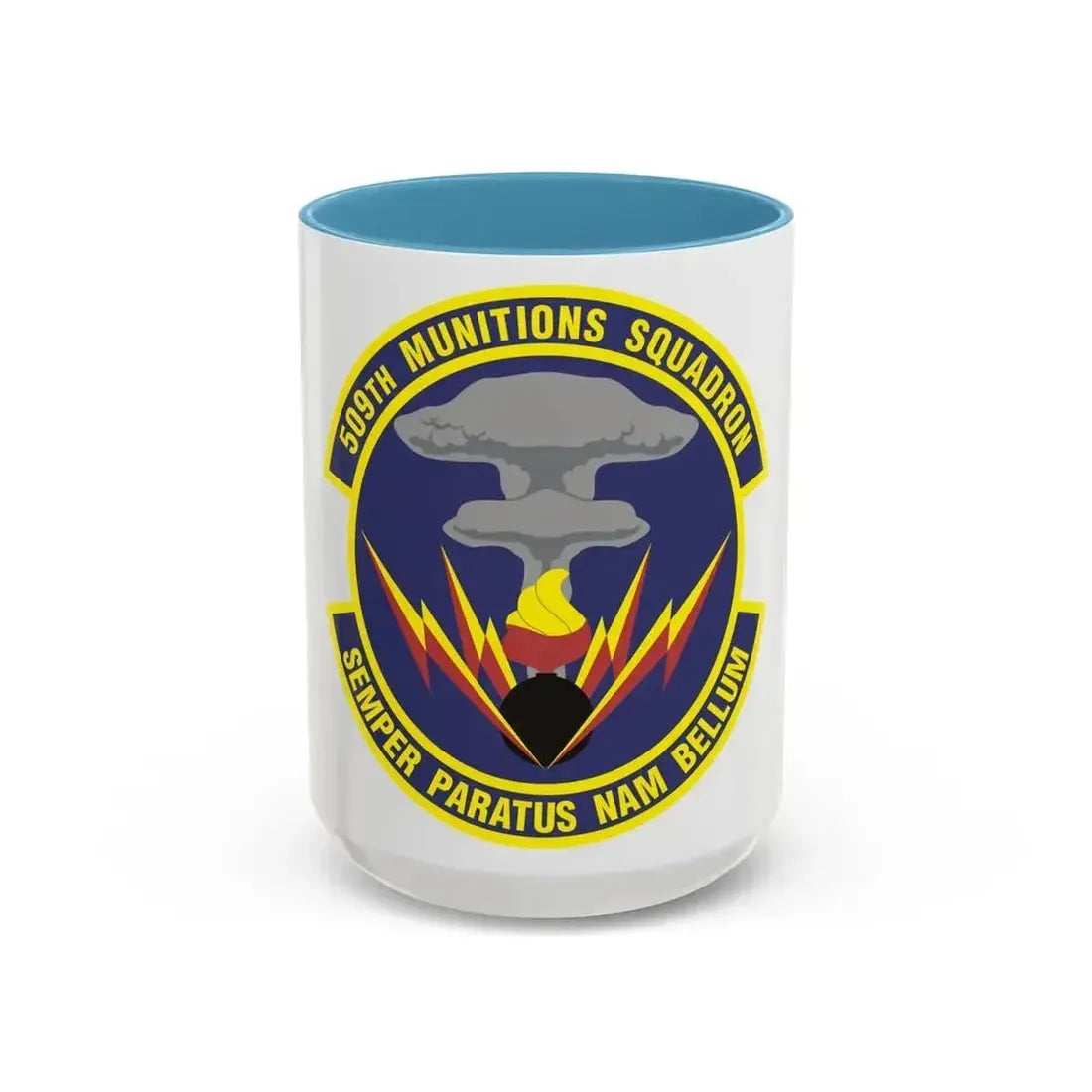 509th Munitions Squadron (U.S. Air Force) Accent Coffee Mug 15oz Light Blue - Go Mug Yourself