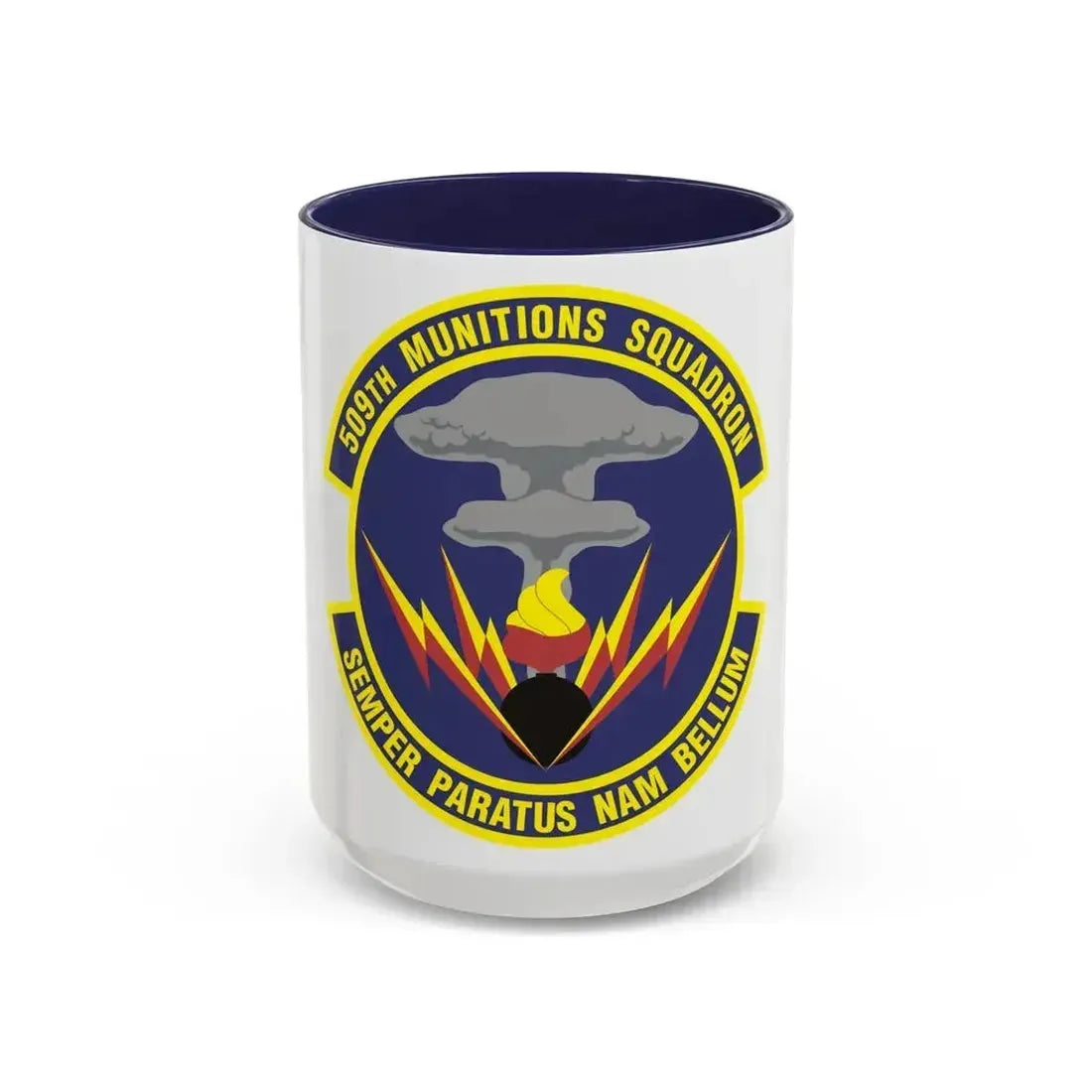 509th Munitions Squadron (U.S. Air Force) Accent Coffee Mug 15oz Navy - Go Mug Yourself