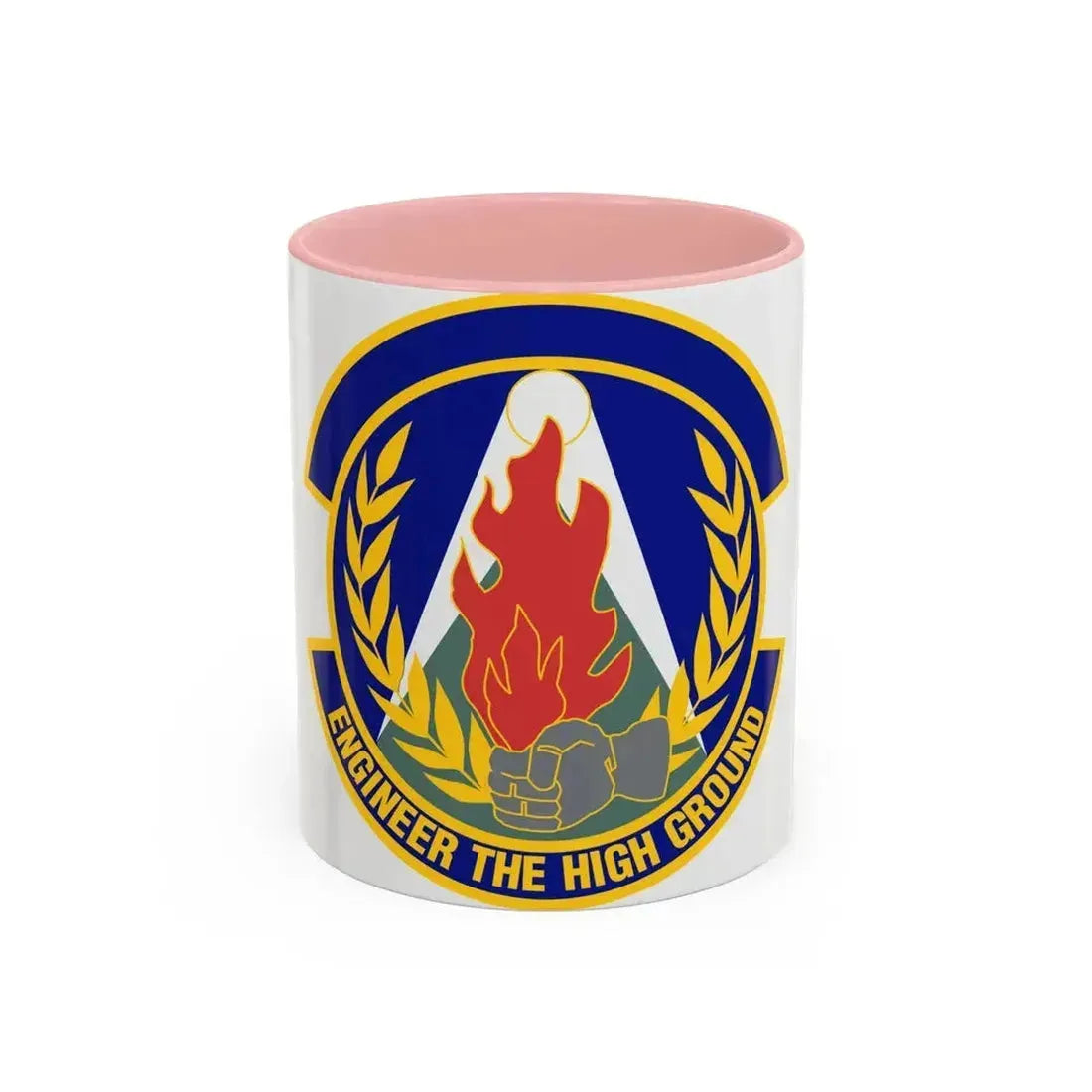 50th Civil Engineer Squadron (U.S. Air Force) Accent Coffee Mug 11oz Pink - Go Mug Yourself