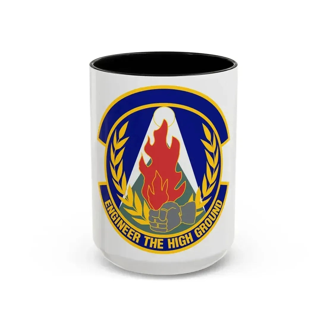 50th Civil Engineer Squadron (U.S. Air Force) Accent Coffee Mug 15oz Black - Go Mug Yourself