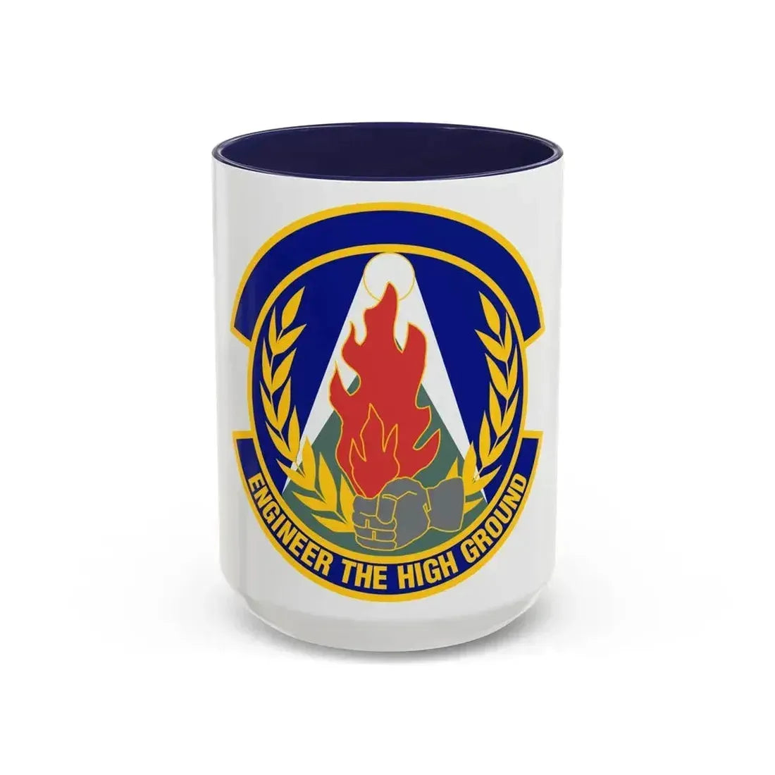 50th Civil Engineer Squadron (U.S. Air Force) Accent Coffee Mug 15oz Navy - Go Mug Yourself
