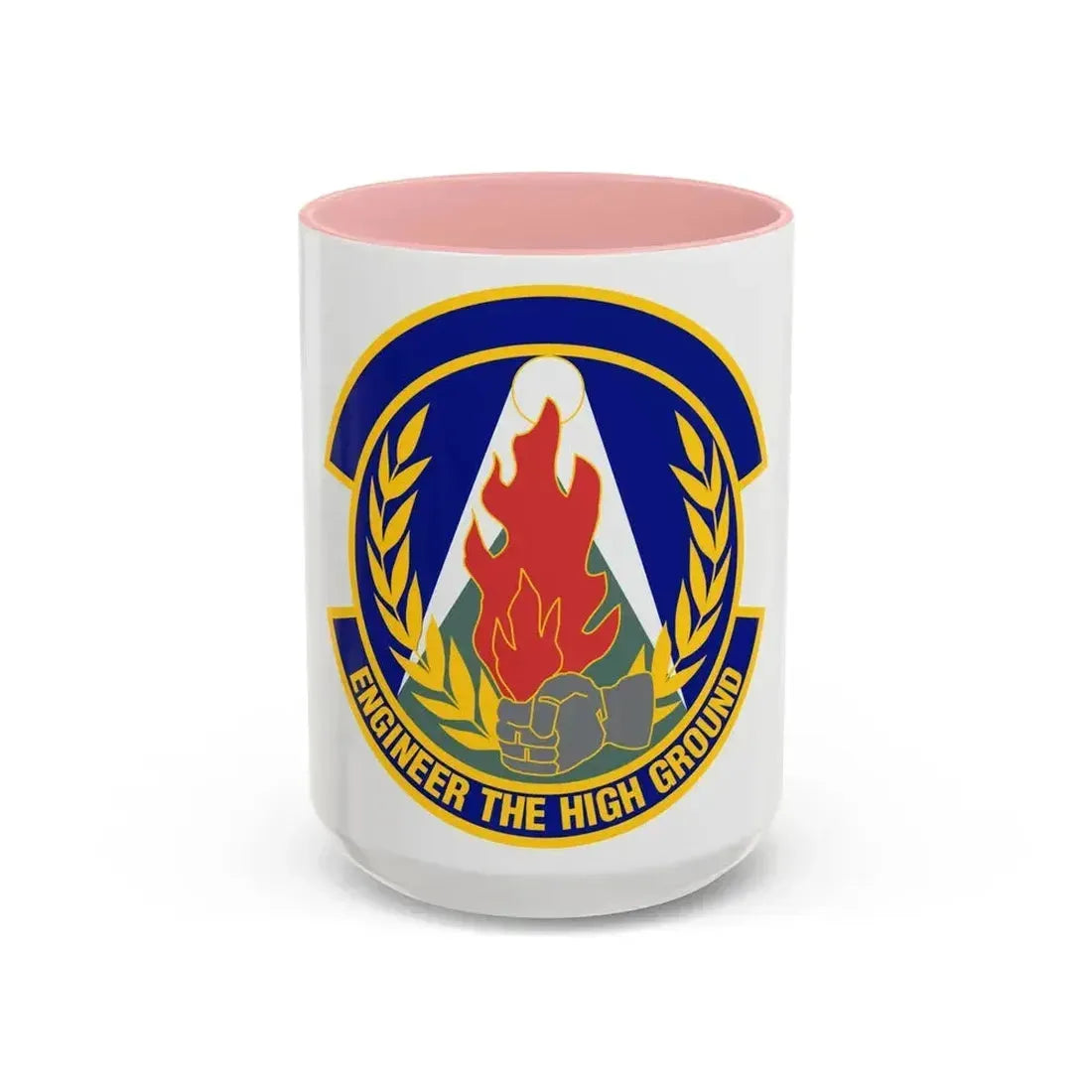 50th Civil Engineer Squadron (U.S. Air Force) Accent Coffee Mug 15oz Pink - Go Mug Yourself