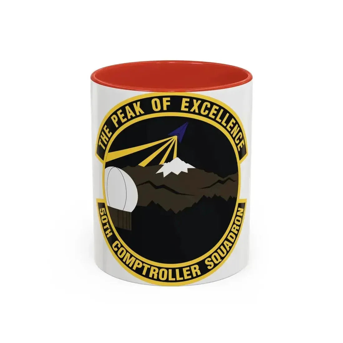 50th Comptroller Squadron (U.S. Air Force) Accent Coffee Mug 11oz Red - Go Mug Yourself