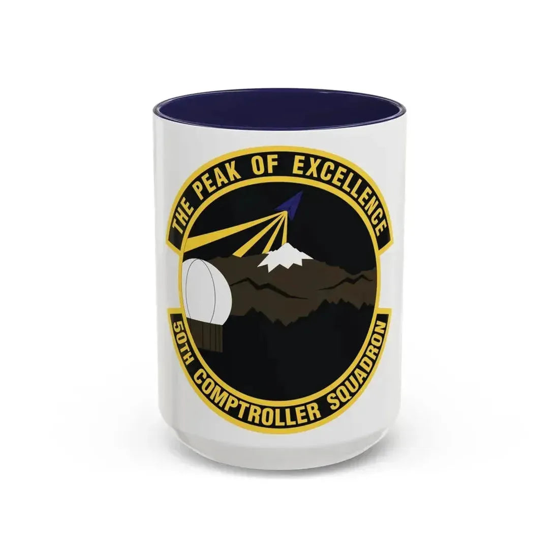 50th Comptroller Squadron (U.S. Air Force) Accent Coffee Mug 15oz Navy - Go Mug Yourself