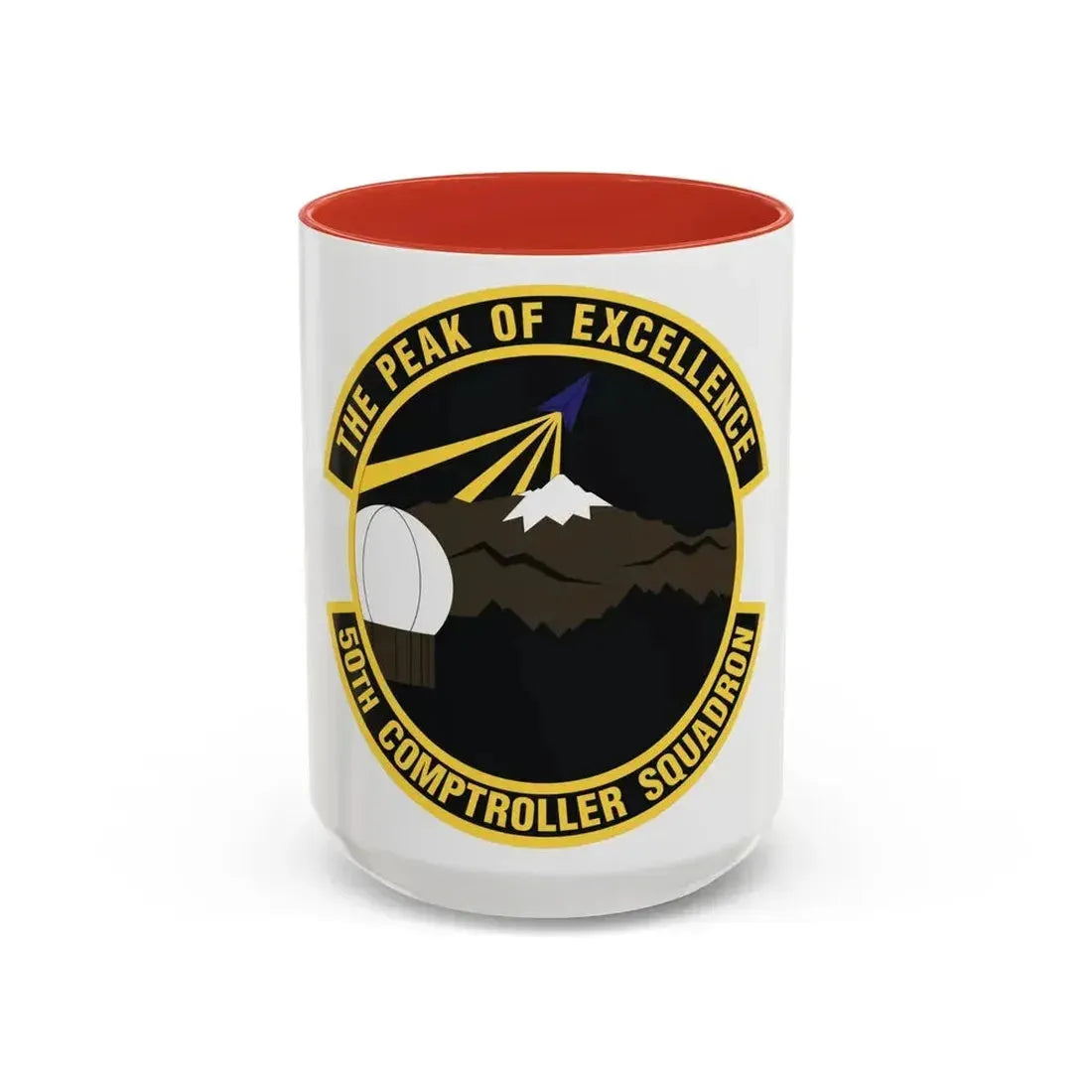 50th Comptroller Squadron (U.S. Air Force) Accent Coffee Mug 15oz Red - Go Mug Yourself
