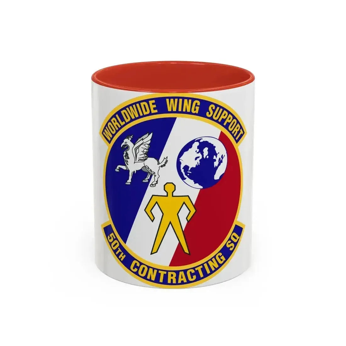 50th Contracting Squadron (U.S. Air Force) Accent Coffee Mug 11oz Red - Go Mug Yourself