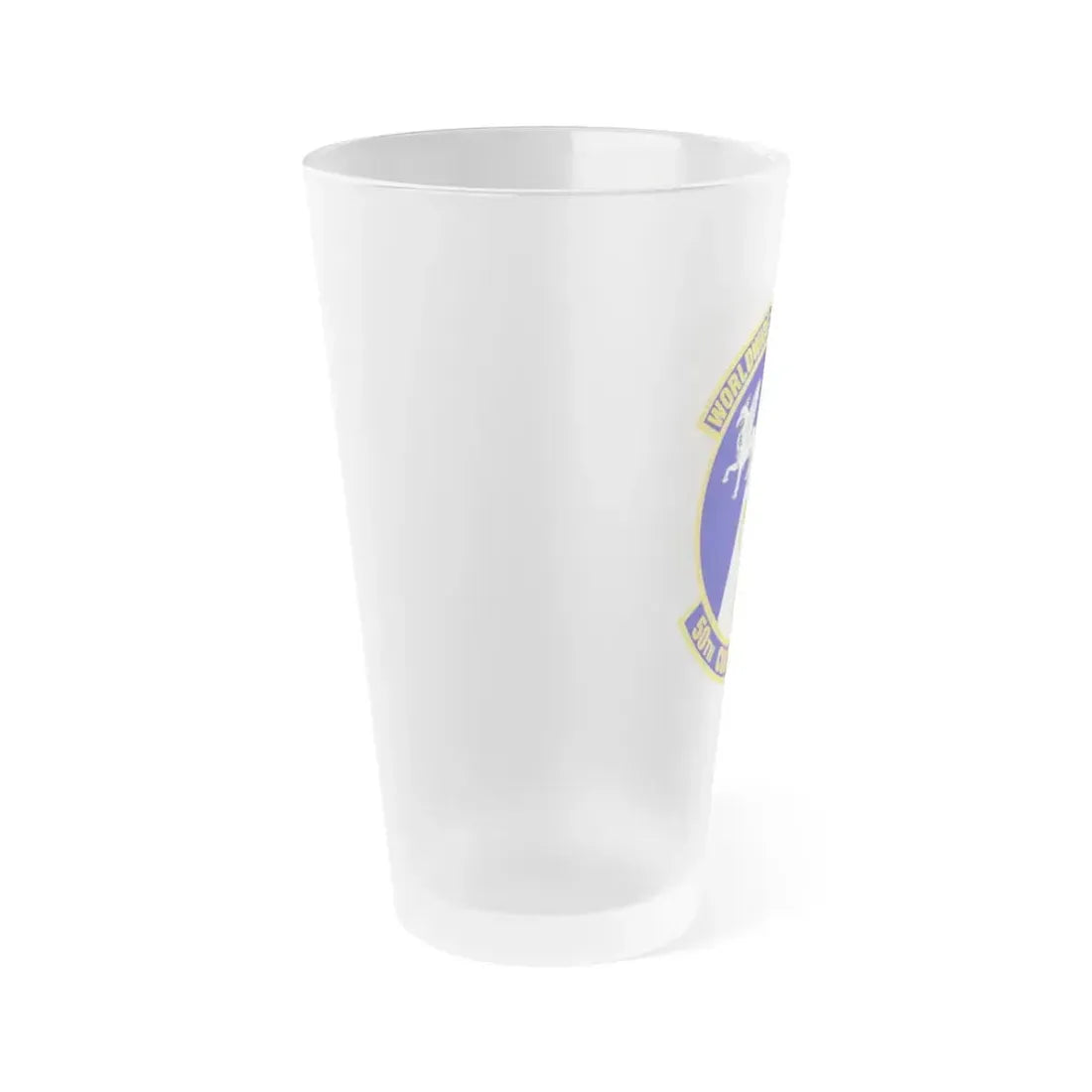 50th Contracting Squadron (U.S. Air Force) Frosted Pint Glass 16oz - Go Mug Yourself