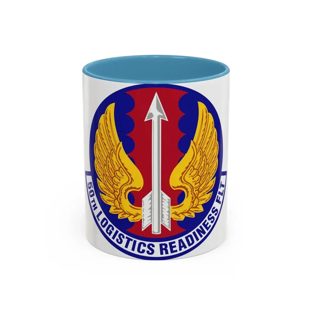 50th Logistics Readiness Flight (U.S. Air Force) Accent Coffee Mug 11oz Light Blue - Go Mug Yourself