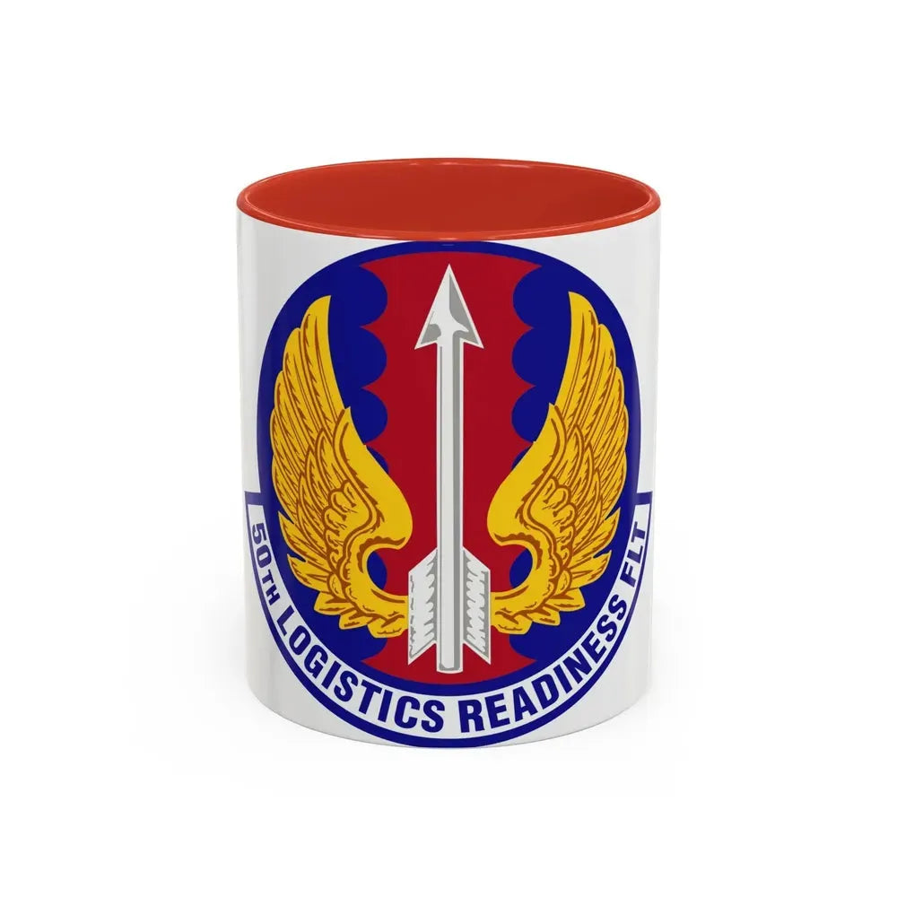 50th Logistics Readiness Flight (U.S. Air Force) Accent Coffee Mug 11oz Red - Go Mug Yourself