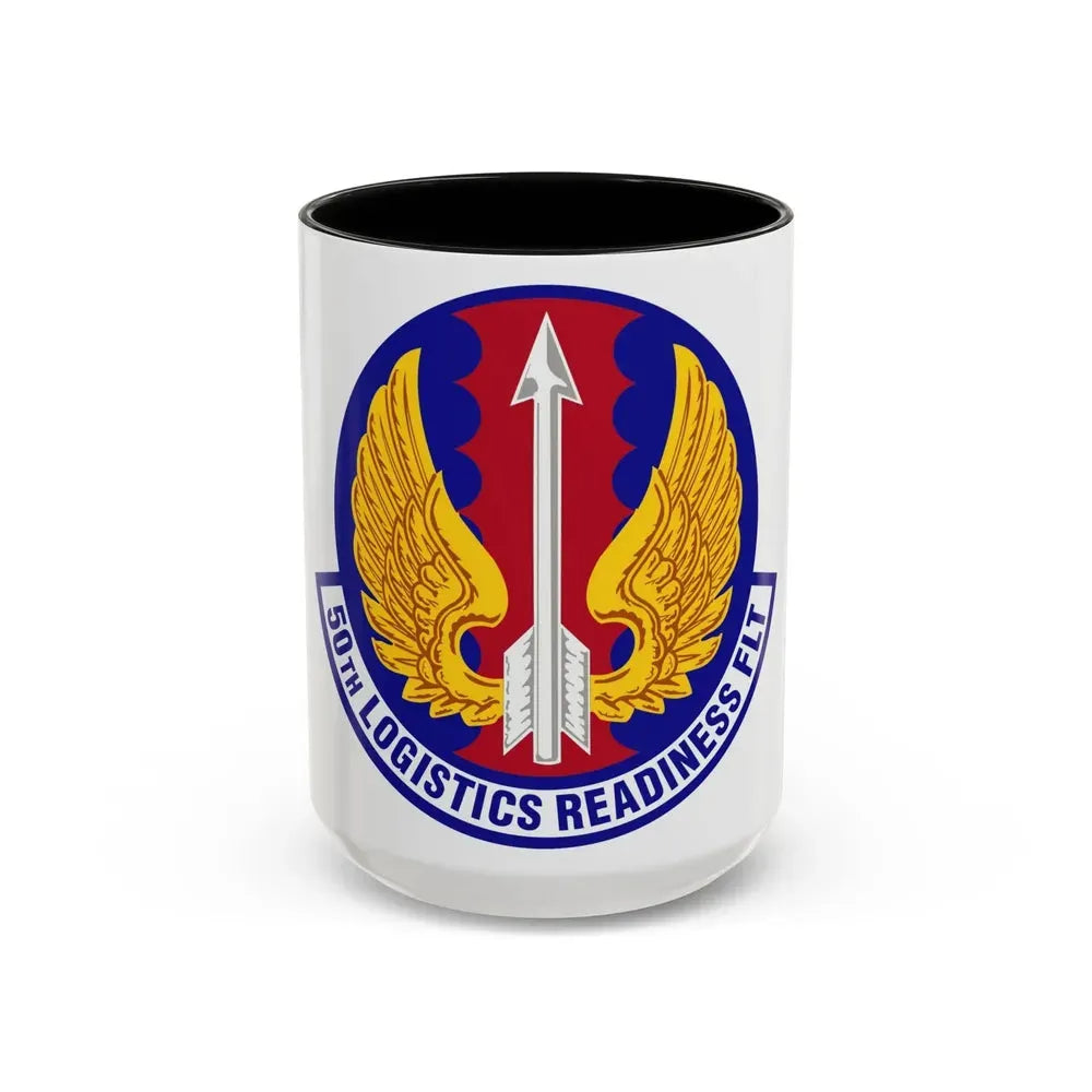 50th Logistics Readiness Flight (U.S. Air Force) Accent Coffee Mug 15oz Black - Go Mug Yourself