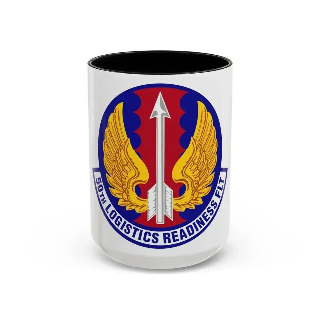 50th Logistics Readiness Flight (U.S. Air Force) Accent Coffee Mug 15oz Black - Go Mug Yourself