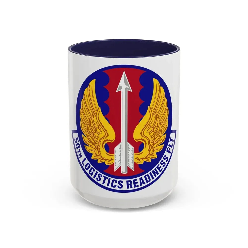 50th Logistics Readiness Flight (U.S. Air Force) Accent Coffee Mug 15oz Navy - Go Mug Yourself