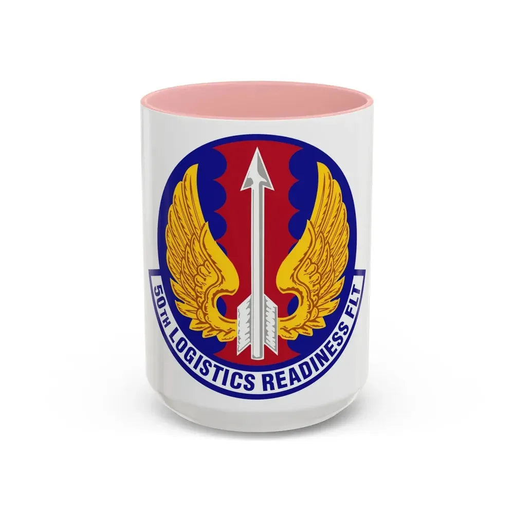 50th Logistics Readiness Flight (U.S. Air Force) Accent Coffee Mug 15oz Pink - Go Mug Yourself