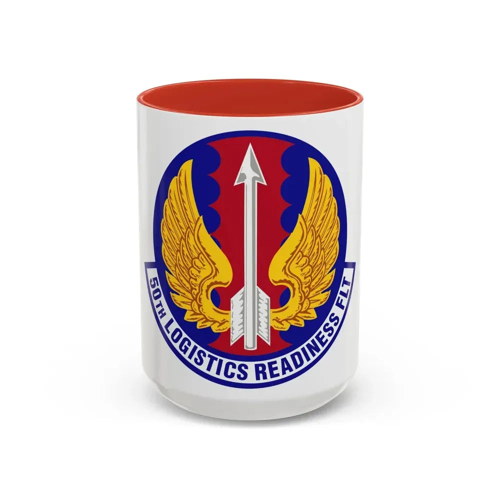 50th Logistics Readiness Flight (U.S. Air Force) Accent Coffee Mug 15oz Red - Go Mug Yourself