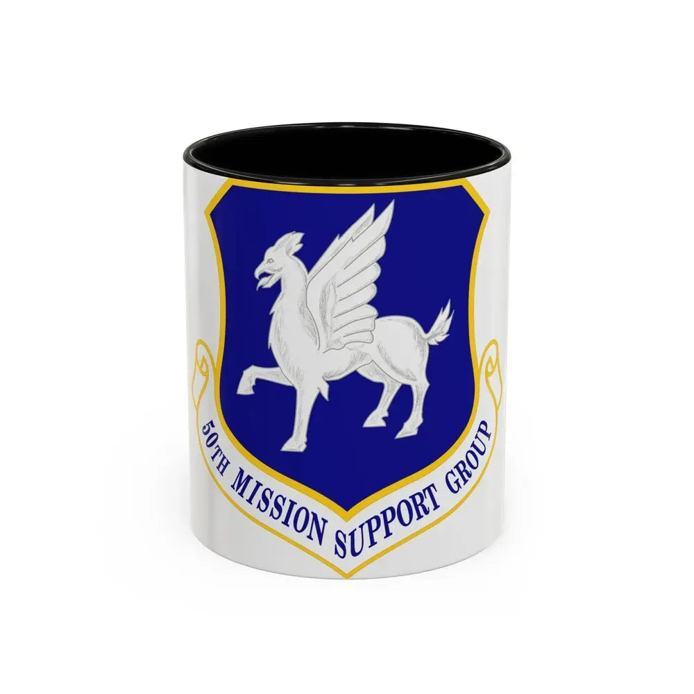 50th Mission Support Group (U.S. Air Force) Accent Coffee Mug 11oz Black - Go Mug Yourself