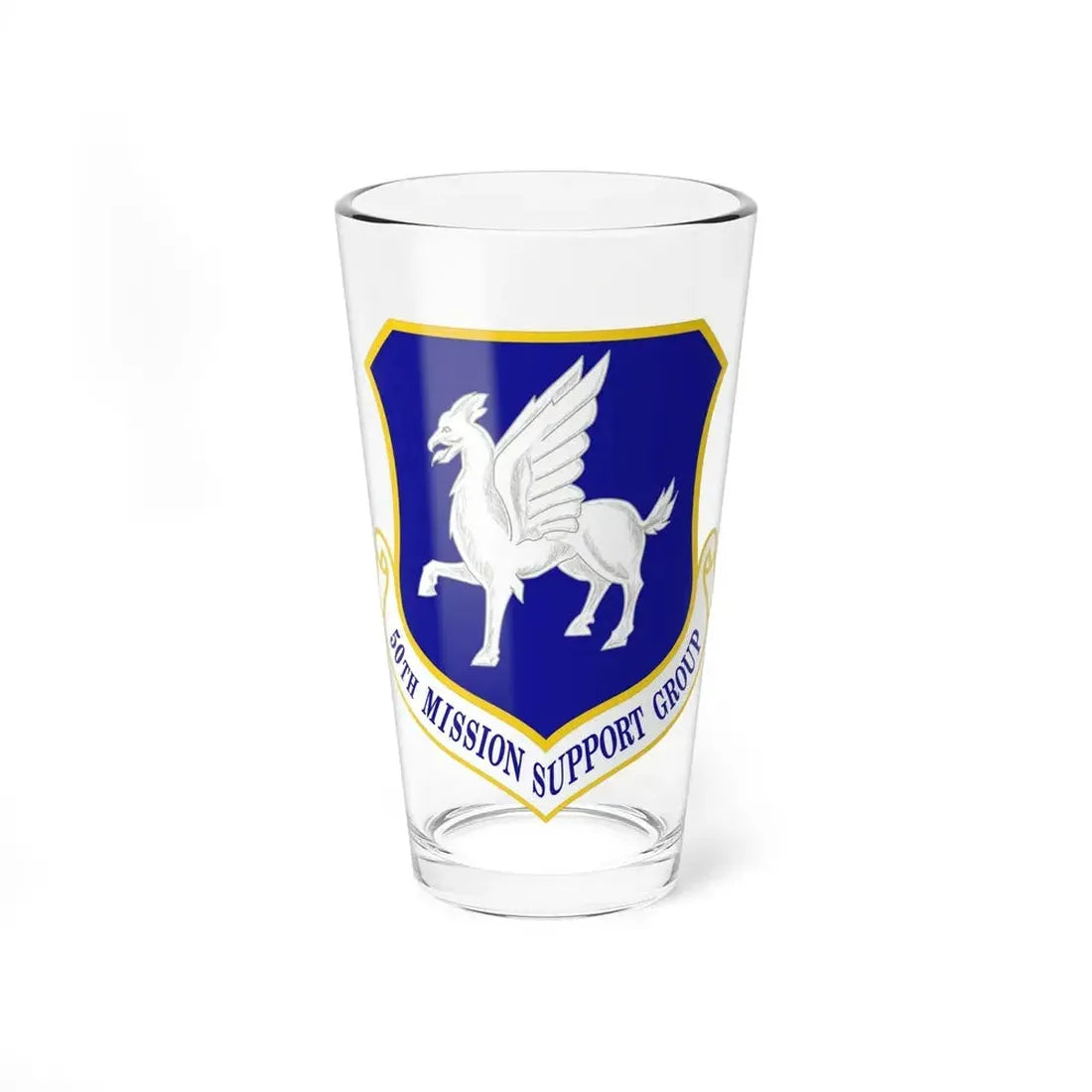 50th Mission Support Group (U.S. Air Force) Pint Glass 16oz 16oz - Go Mug Yourself