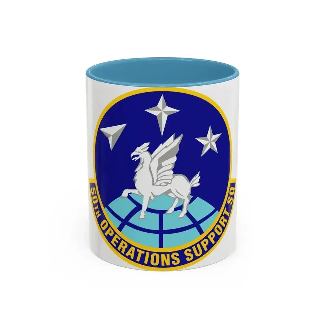 50th Operations Support Squadron (U.S. Air Force) Accent Coffee Mug 11oz Light Blue - Go Mug Yourself