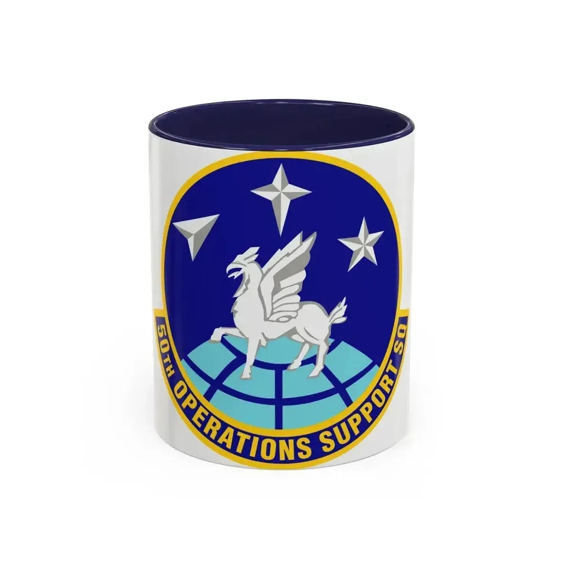50th Operations Support Squadron (U.S. Air Force) Accent Coffee Mug 11oz Navy - Go Mug Yourself