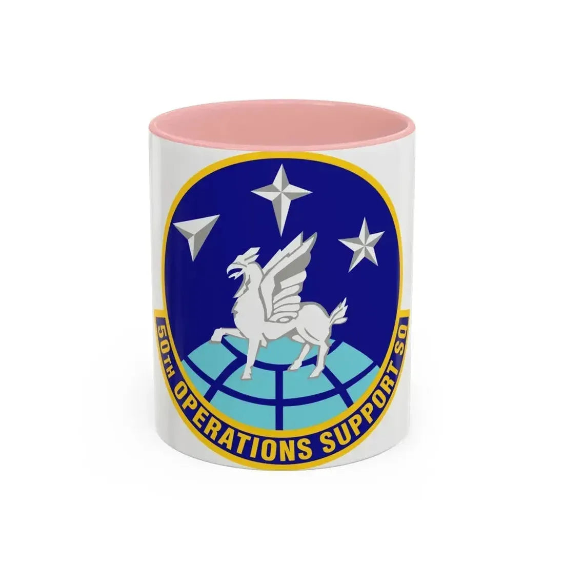 50th Operations Support Squadron (U.S. Air Force) Accent Coffee Mug 11oz Pink - Go Mug Yourself
