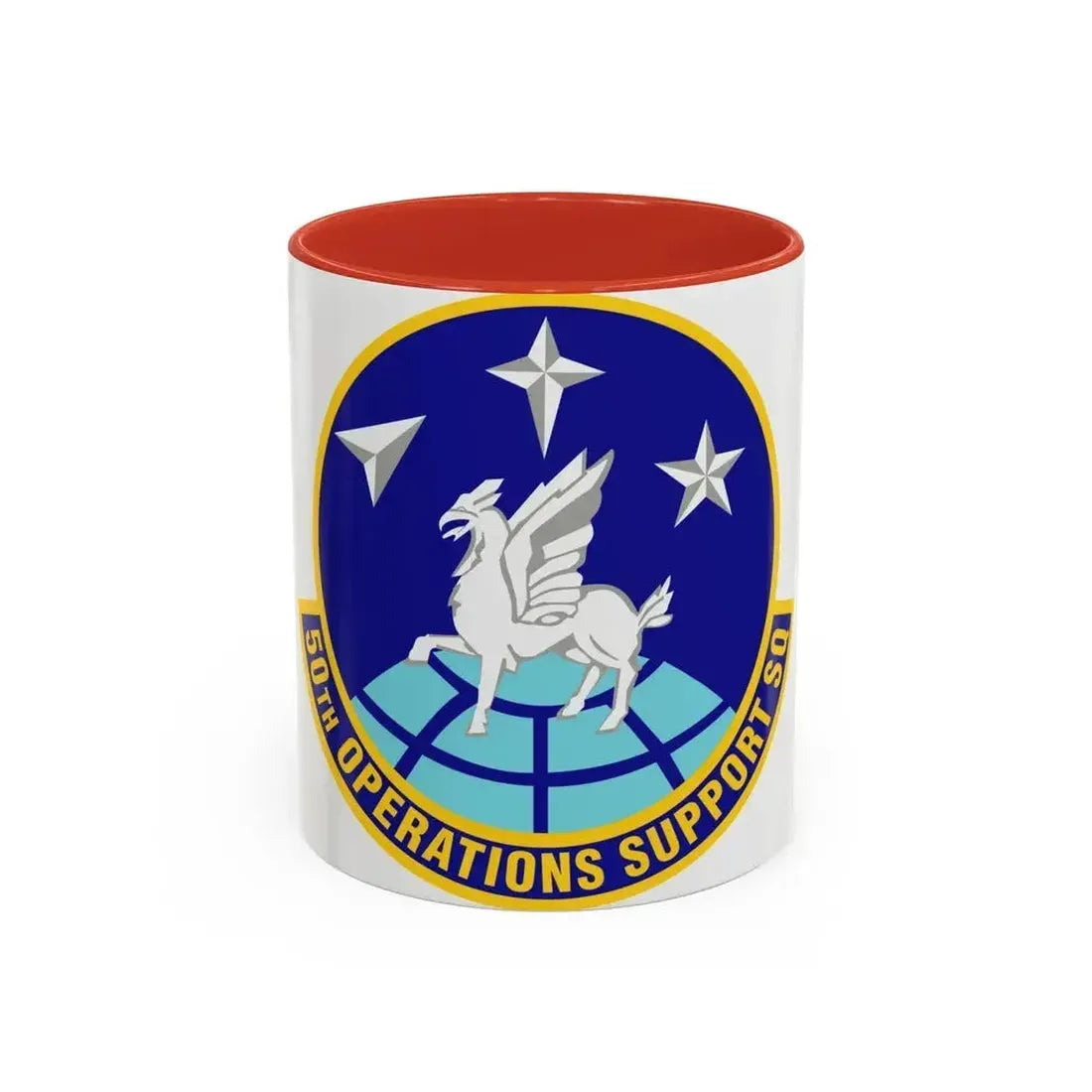 50th Operations Support Squadron (U.S. Air Force) Accent Coffee Mug 11oz Red - Go Mug Yourself