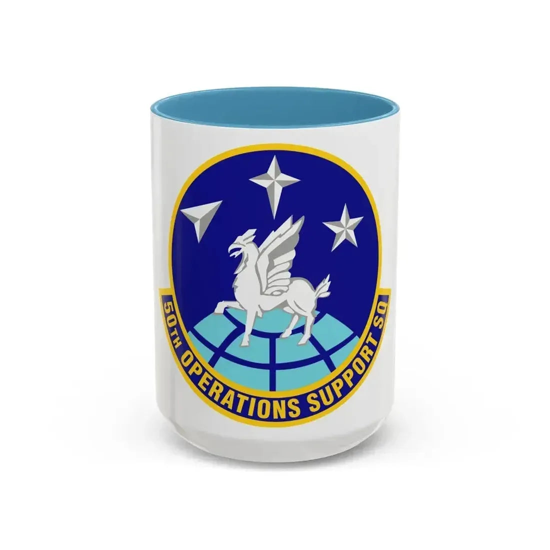 50th Operations Support Squadron (U.S. Air Force) Accent Coffee Mug 15oz Light Blue - Go Mug Yourself