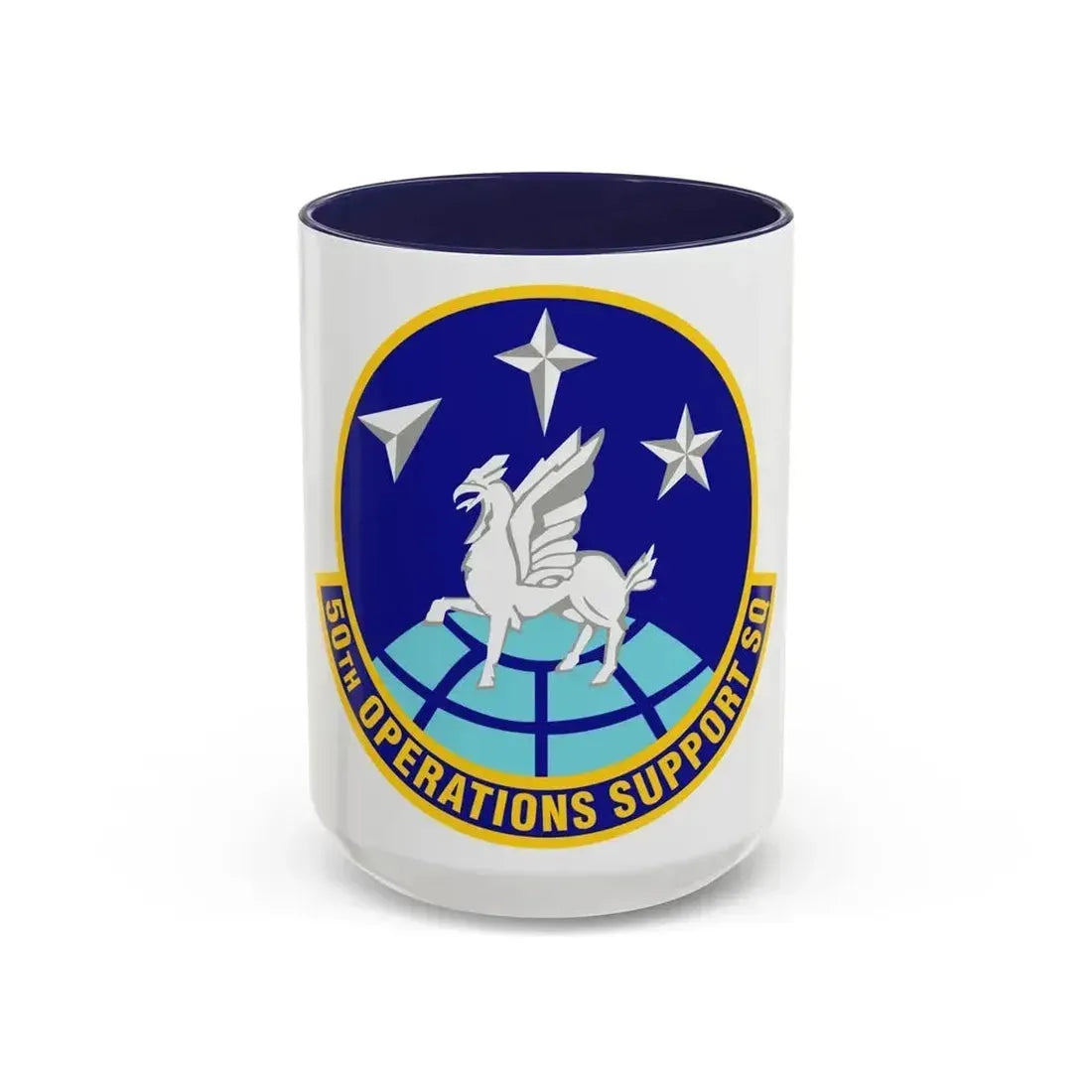 50th Operations Support Squadron (U.S. Air Force) Accent Coffee Mug 15oz Navy - Go Mug Yourself