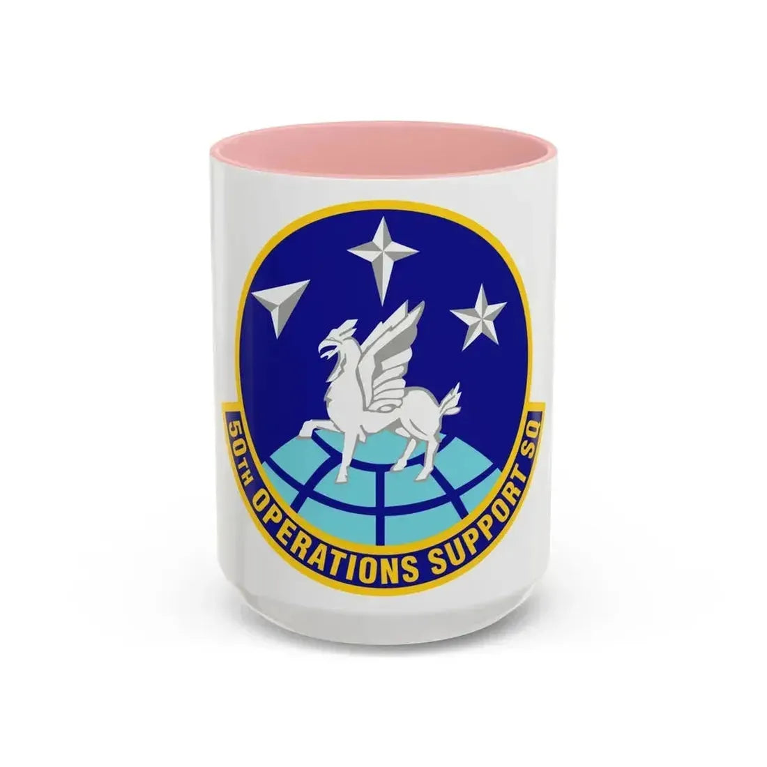 50th Operations Support Squadron (U.S. Air Force) Accent Coffee Mug 15oz Pink - Go Mug Yourself