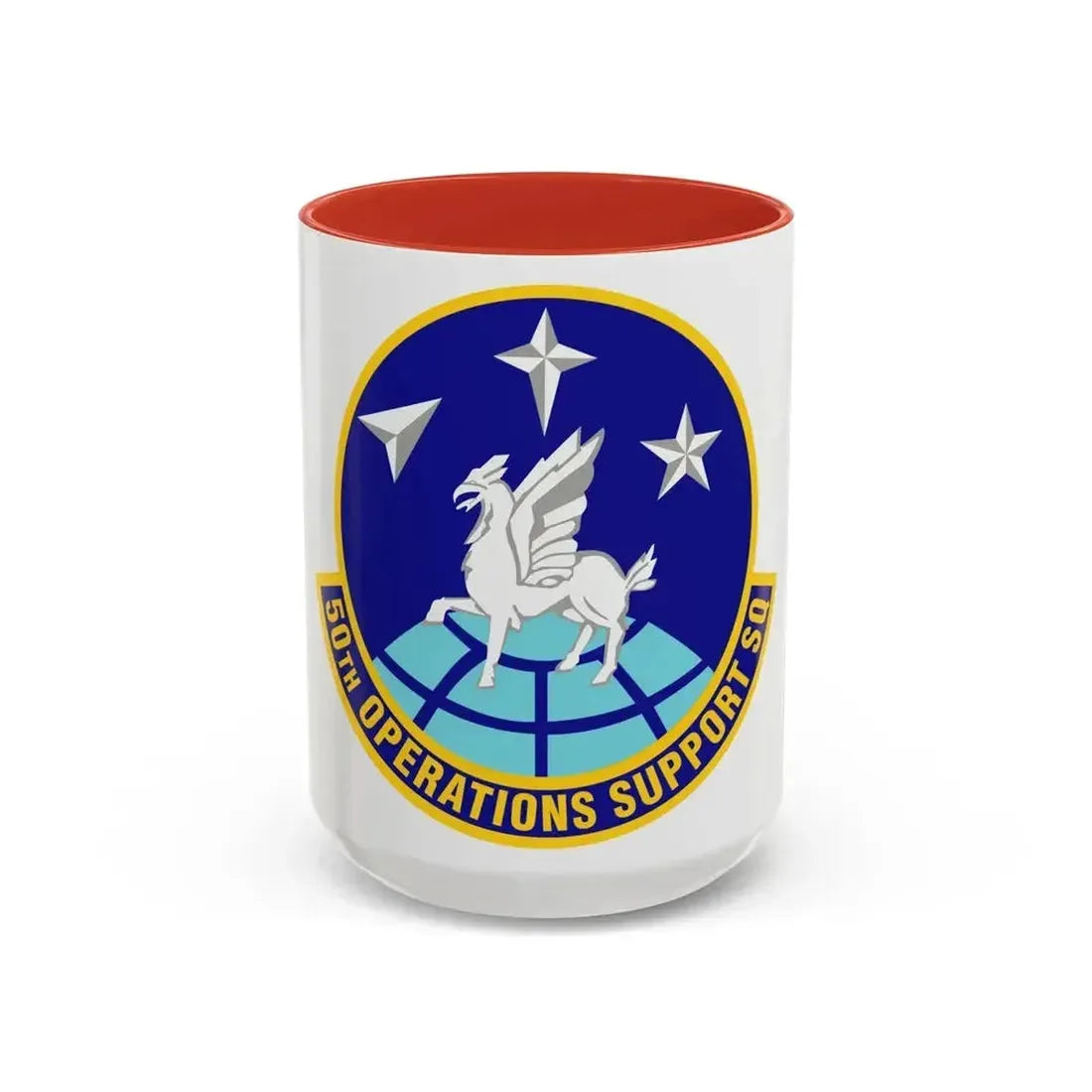 50th Operations Support Squadron (U.S. Air Force) Accent Coffee Mug 15oz Red - Go Mug Yourself