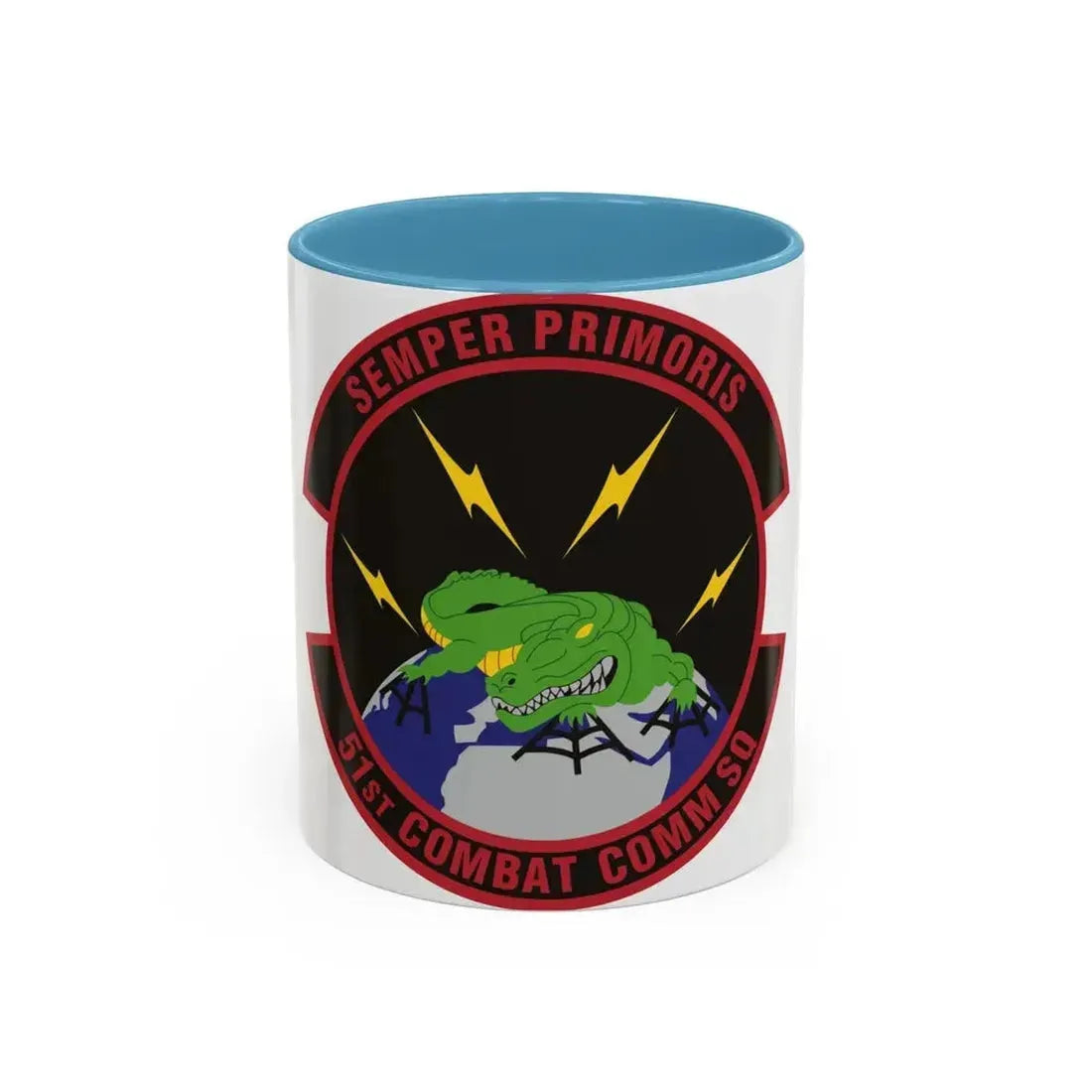 51 Combat Communications Squadron ACC (U.S. Air Force) Accent Coffee Mug 11oz Light Blue - Go Mug Yourself