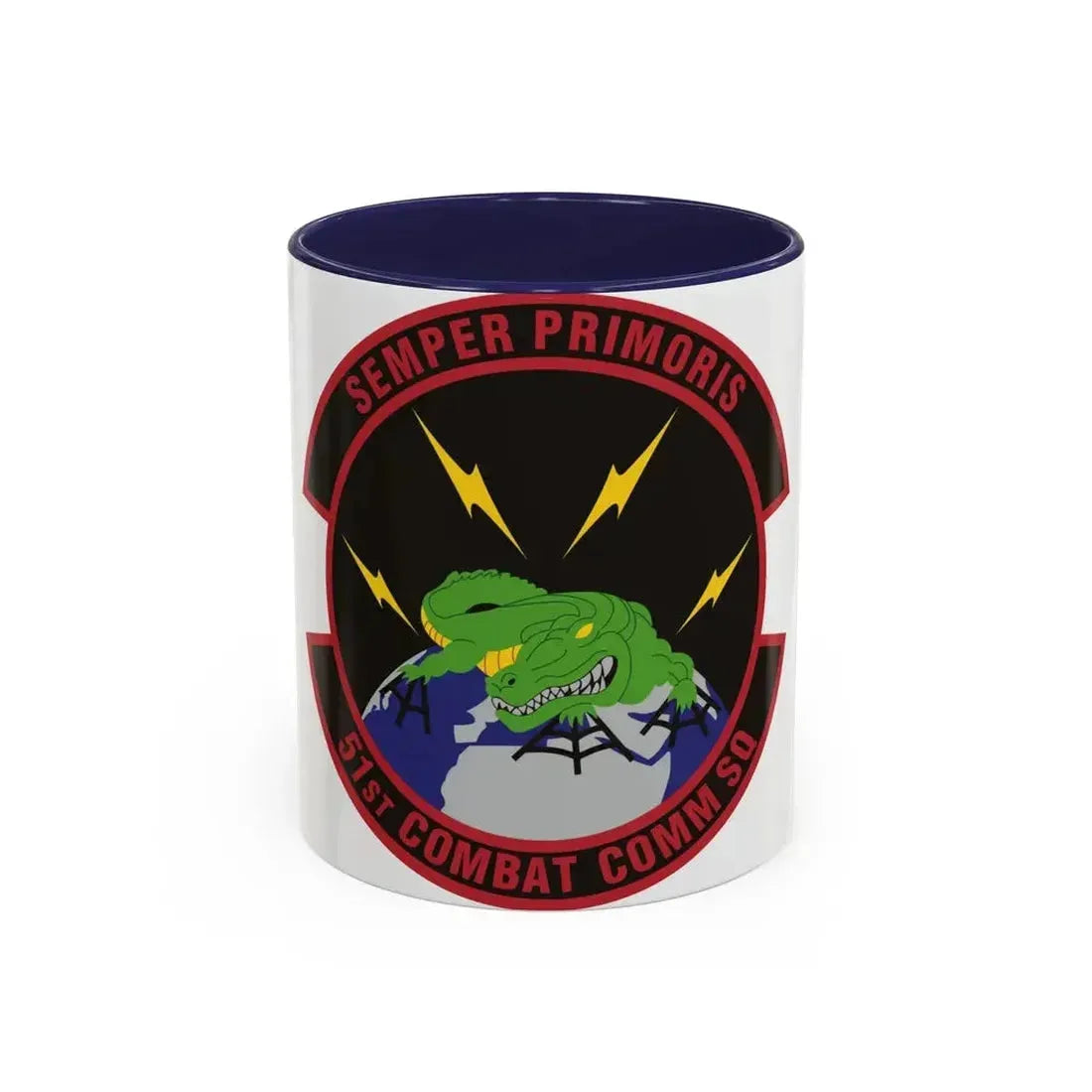 51 Combat Communications Squadron ACC (U.S. Air Force) Accent Coffee Mug 11oz Navy - Go Mug Yourself