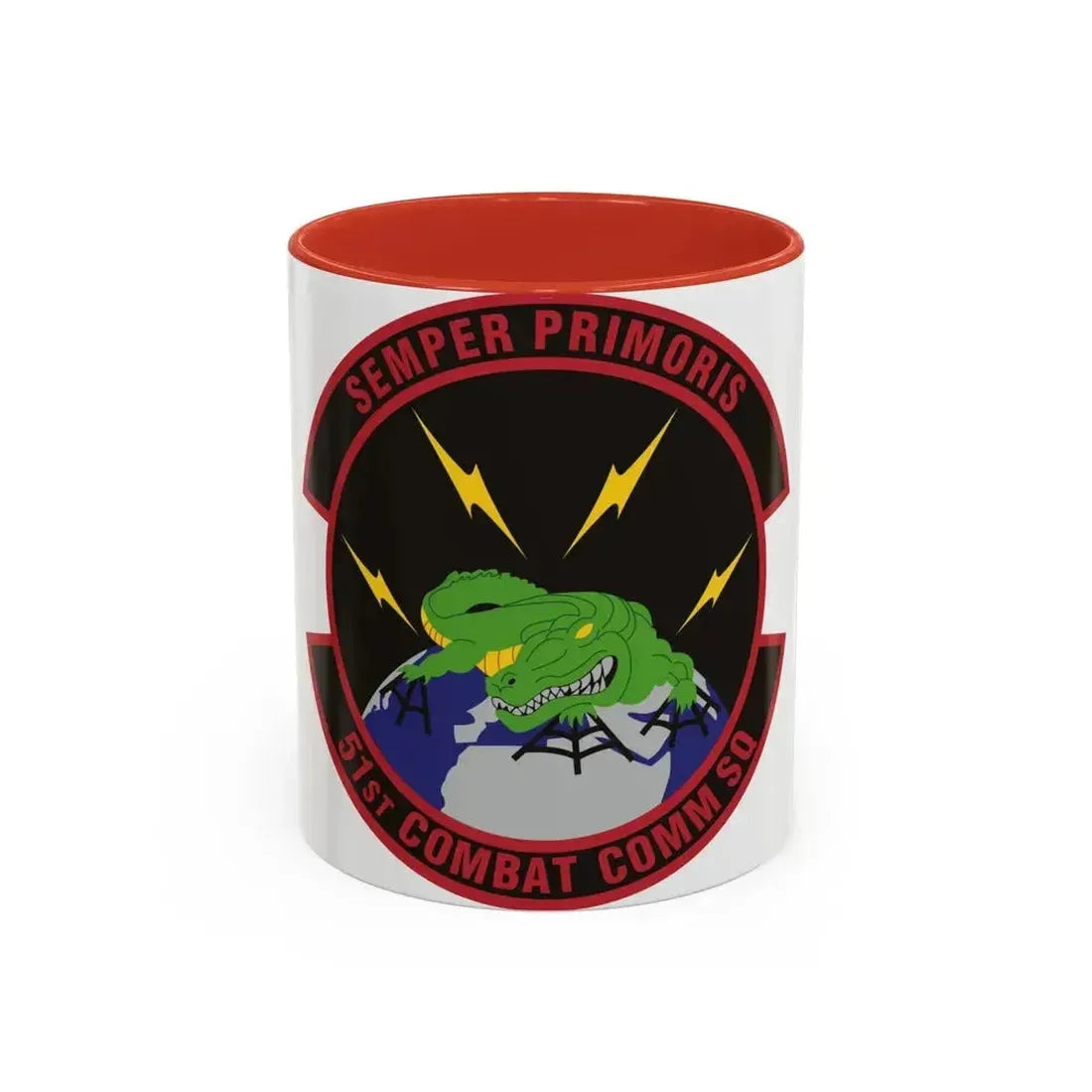 51 Combat Communications Squadron ACC (U.S. Air Force) Accent Coffee Mug 11oz Red - Go Mug Yourself