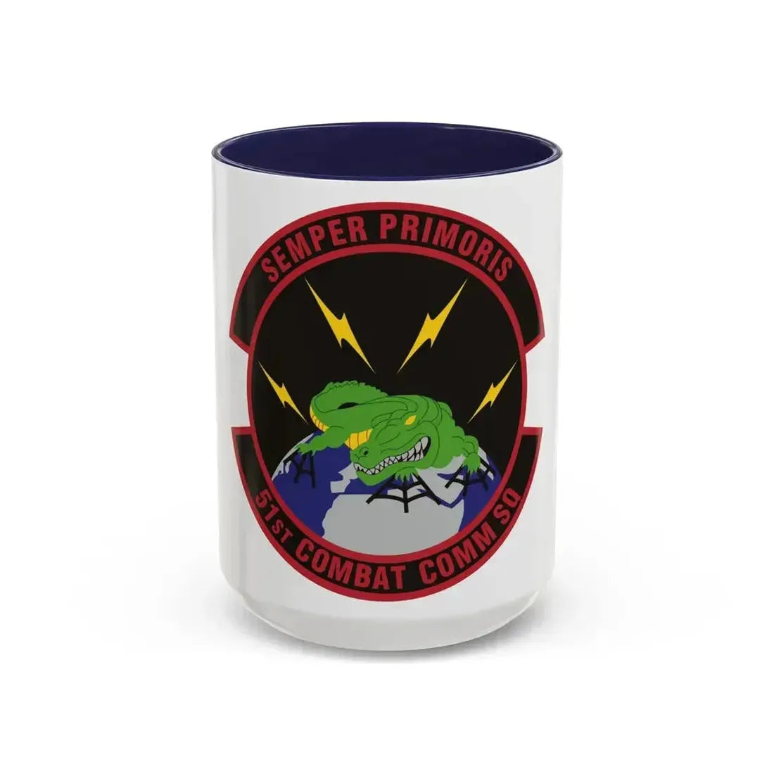 51 Combat Communications Squadron ACC (U.S. Air Force) Accent Coffee Mug 15oz Navy - Go Mug Yourself