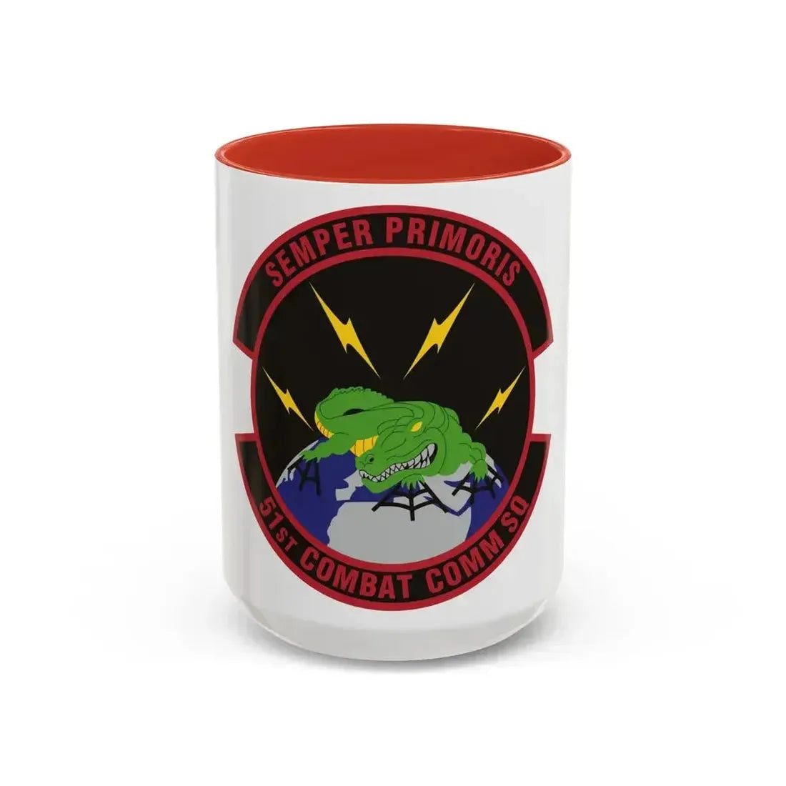 51 Combat Communications Squadron ACC (U.S. Air Force) Accent Coffee Mug 15oz Red - Go Mug Yourself