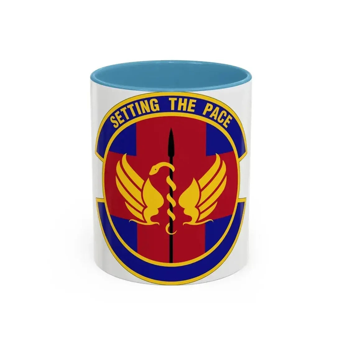 51 Operational Medical Readiness Squadron PACAF (U.S. Air Force) Accent Coffee Mug 11oz Light Blue - Go Mug Yourself