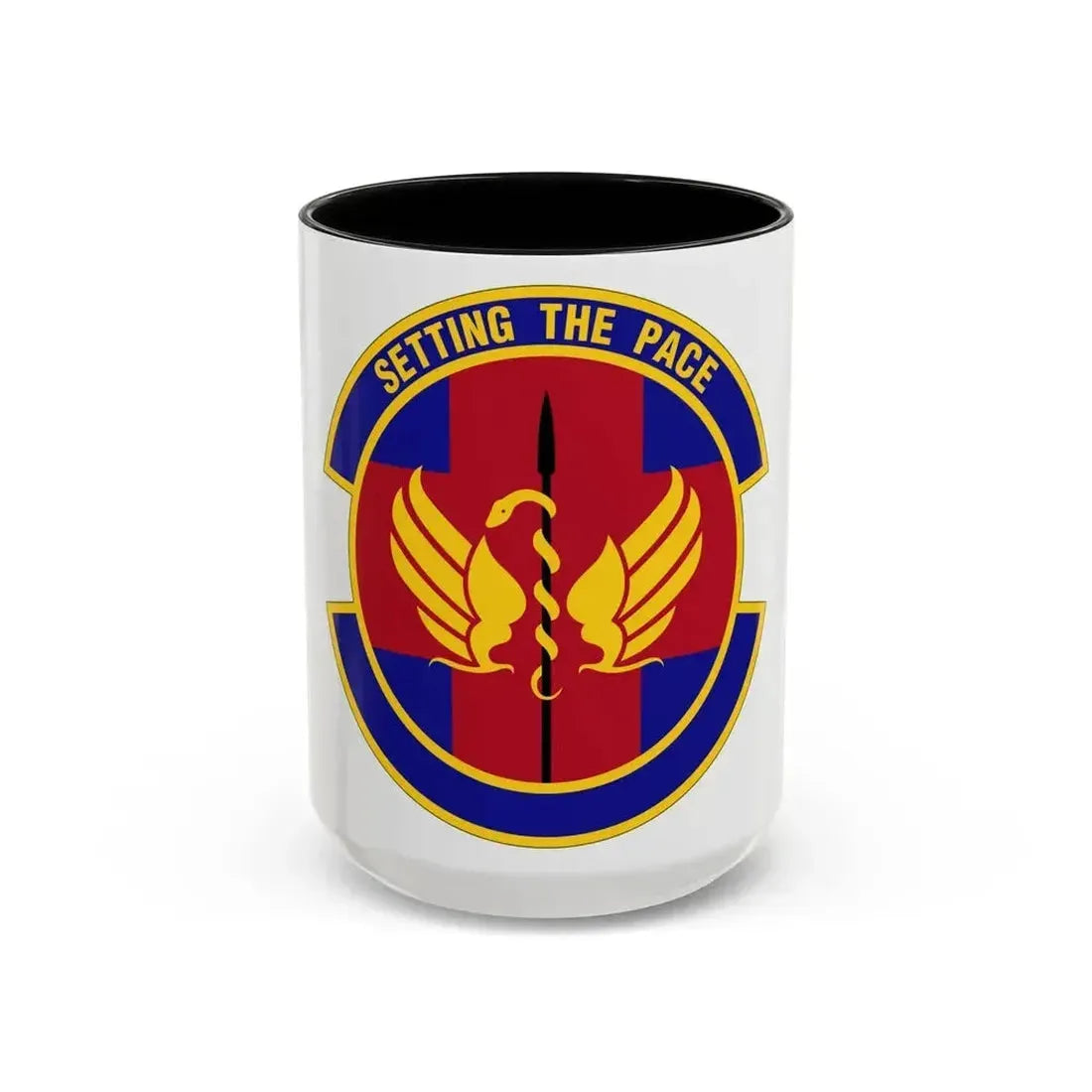 51 Operational Medical Readiness Squadron PACAF (U.S. Air Force) Accent Coffee Mug 15oz Black - Go Mug Yourself