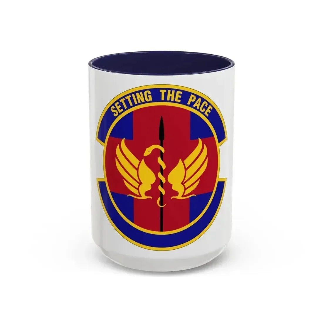 51 Operational Medical Readiness Squadron PACAF (U.S. Air Force) Accent Coffee Mug 15oz Navy - Go Mug Yourself
