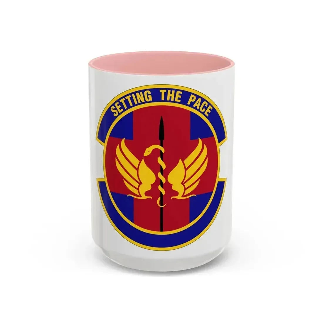 51 Operational Medical Readiness Squadron PACAF (U.S. Air Force) Accent Coffee Mug 15oz Pink - Go Mug Yourself