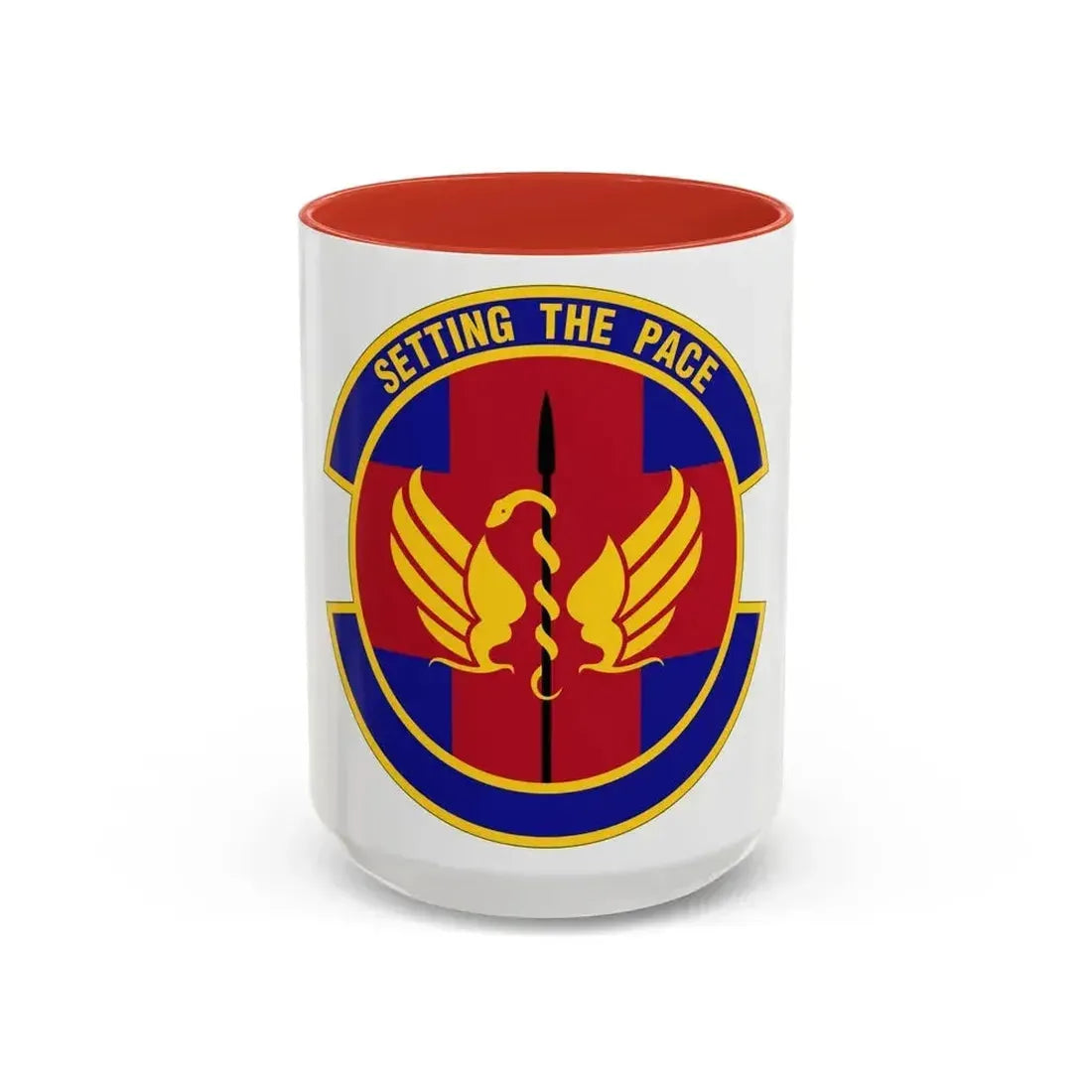 51 Operational Medical Readiness Squadron PACAF (U.S. Air Force) Accent Coffee Mug 15oz Red - Go Mug Yourself