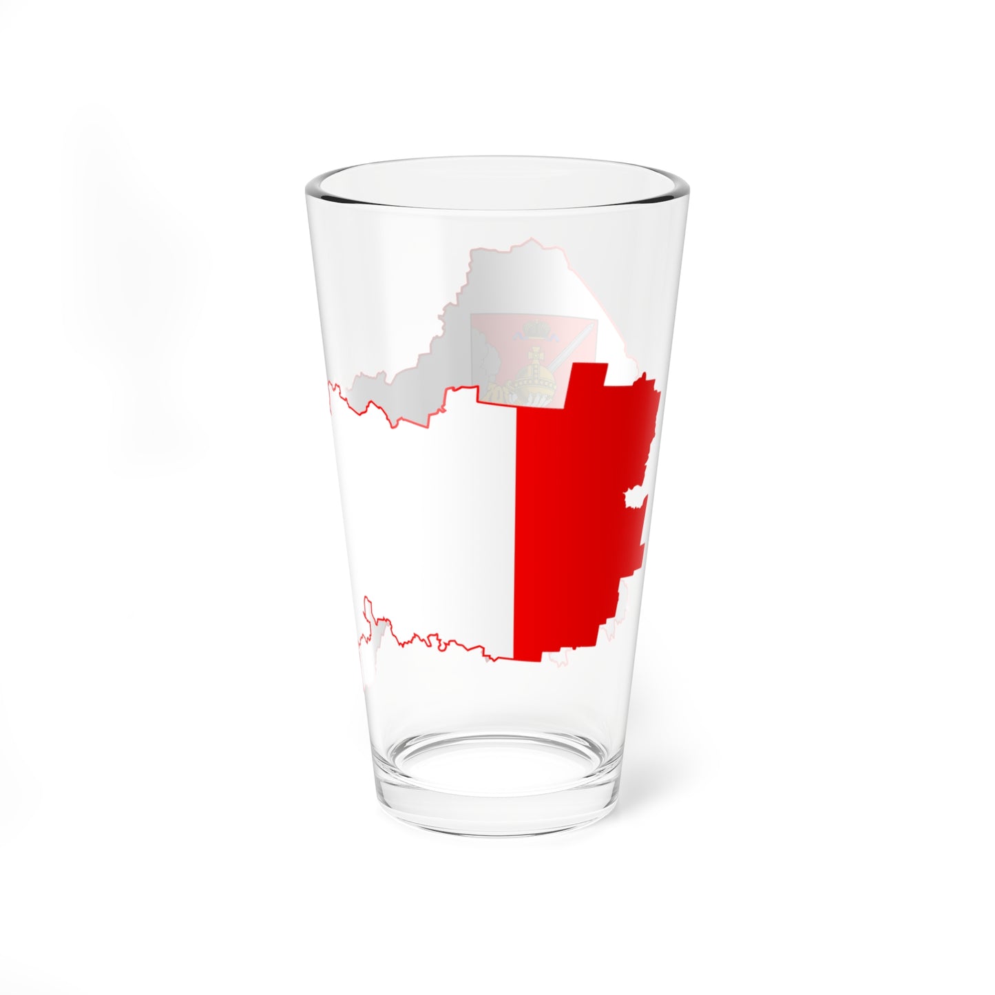 Flag-map of Vologda Oblast (Russia) Pint Glass 16oz