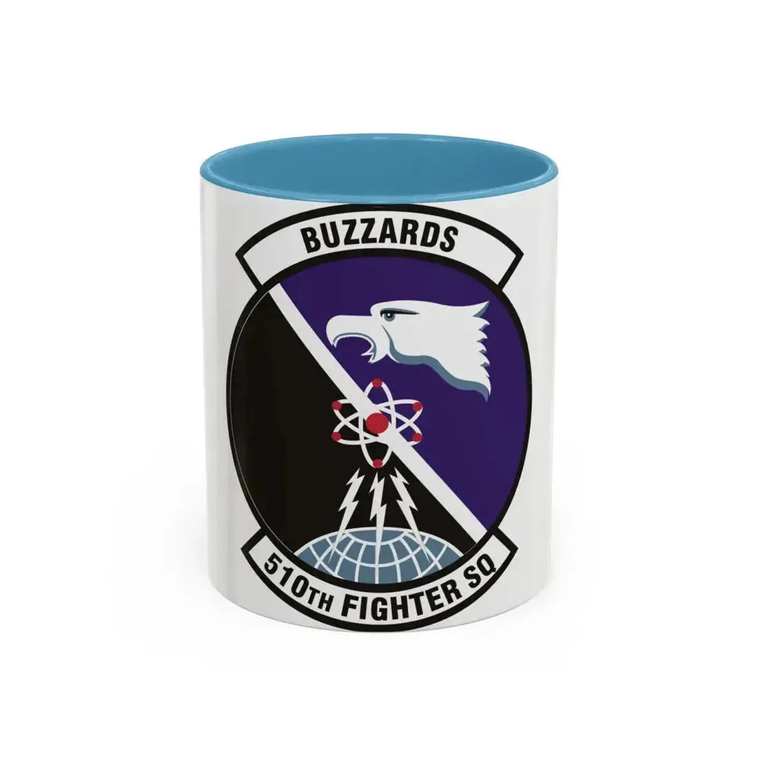 510th Fighter Squadron (U.S. Air Force) Accent Coffee Mug 11oz Light Blue - Go Mug Yourself
