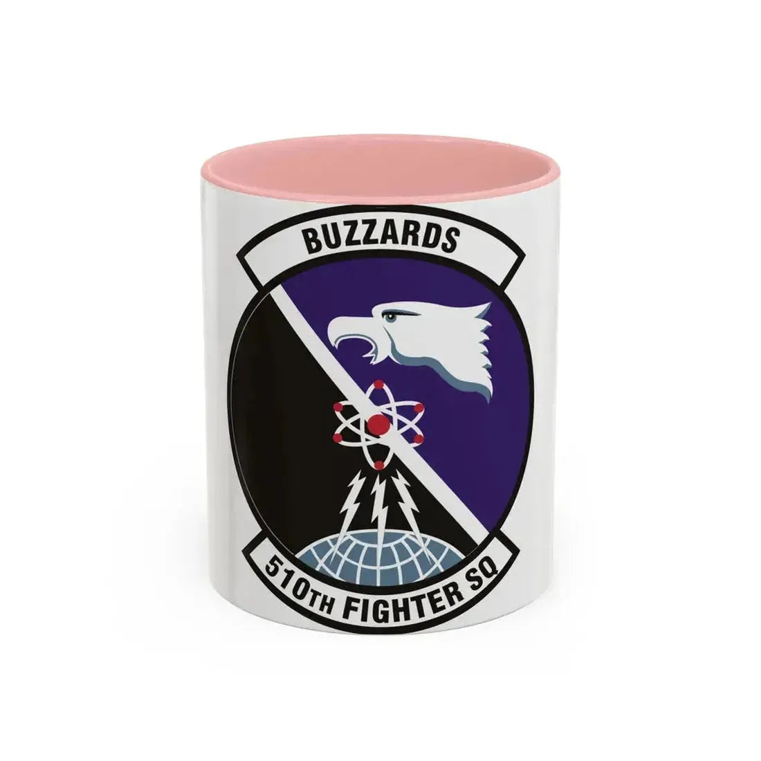 510th Fighter Squadron (U.S. Air Force) Accent Coffee Mug 11oz Pink - Go Mug Yourself