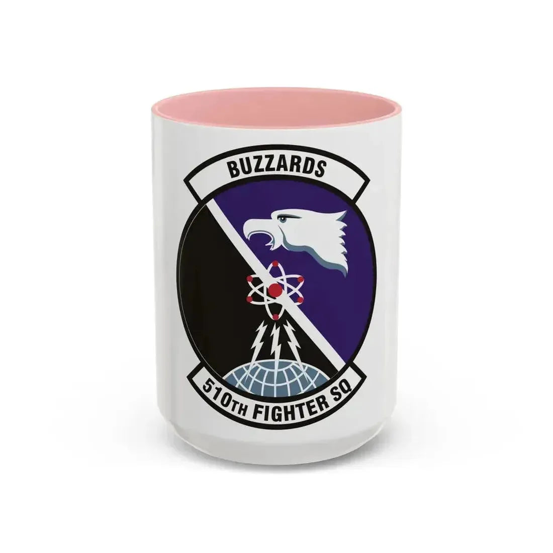 510th Fighter Squadron (U.S. Air Force) Accent Coffee Mug 15oz Pink - Go Mug Yourself