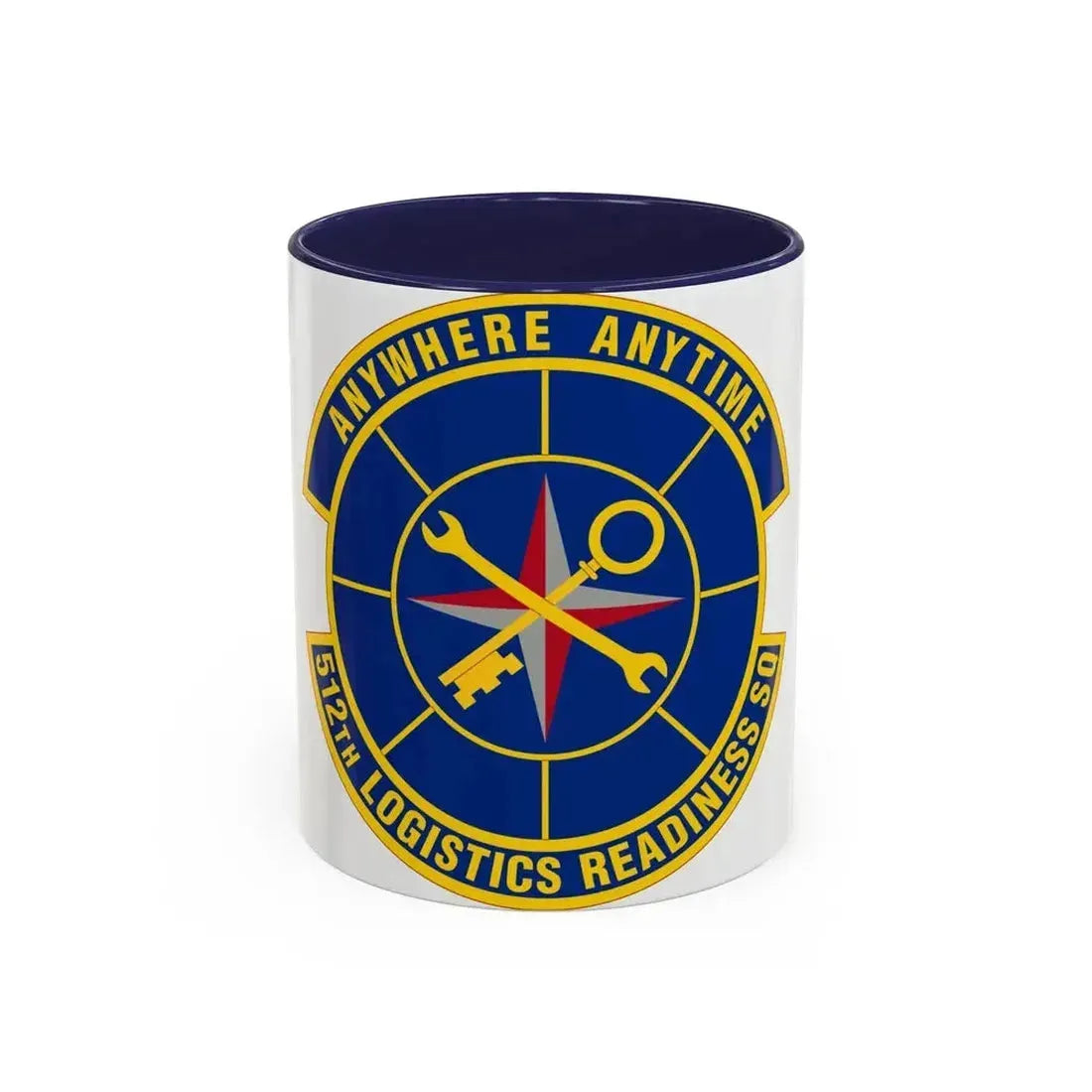 512 Logistics Readiness Squadron AFRC (U.S. Air Force) Accent Coffee Mug 11oz Navy - Go Mug Yourself