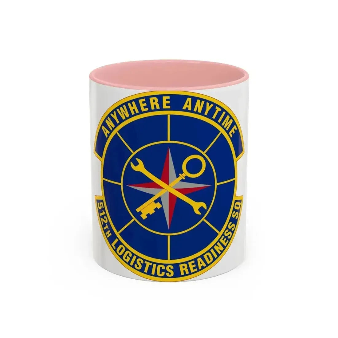 512 Logistics Readiness Squadron AFRC (U.S. Air Force) Accent Coffee Mug 11oz Pink - Go Mug Yourself