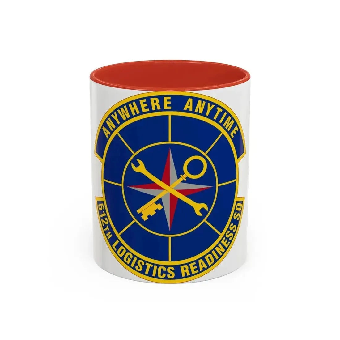 512 Logistics Readiness Squadron AFRC (U.S. Air Force) Accent Coffee Mug 11oz Red - Go Mug Yourself