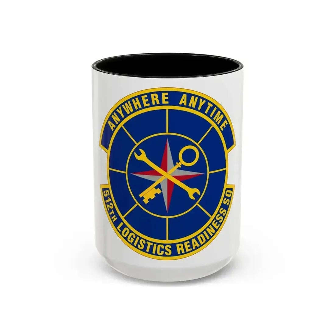 512 Logistics Readiness Squadron AFRC (U.S. Air Force) Accent Coffee Mug 15oz Black - Go Mug Yourself