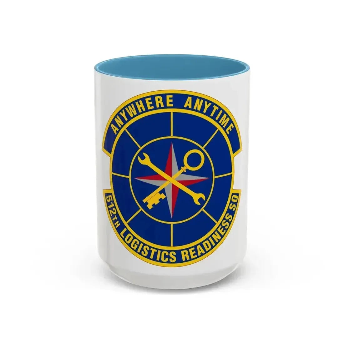 512 Logistics Readiness Squadron AFRC (U.S. Air Force) Accent Coffee Mug 15oz Light Blue - Go Mug Yourself