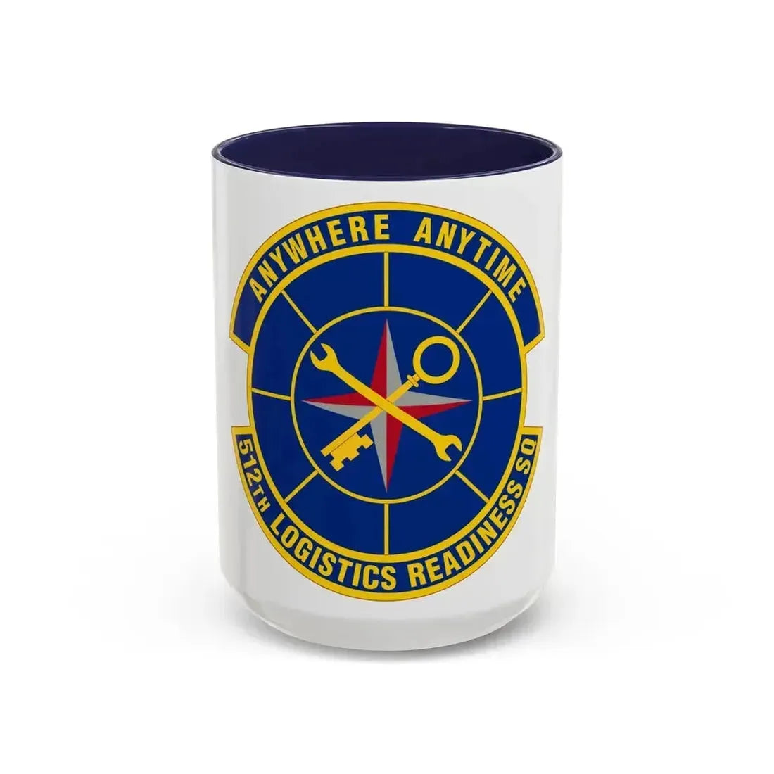 512 Logistics Readiness Squadron AFRC (U.S. Air Force) Accent Coffee Mug 15oz Navy - Go Mug Yourself