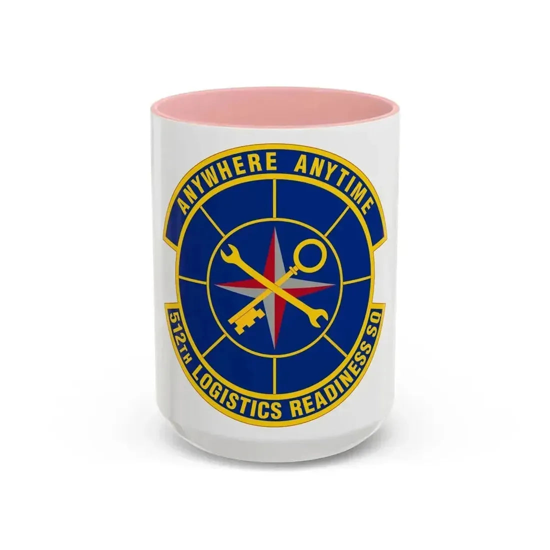 512 Logistics Readiness Squadron AFRC (U.S. Air Force) Accent Coffee Mug 15oz Pink - Go Mug Yourself