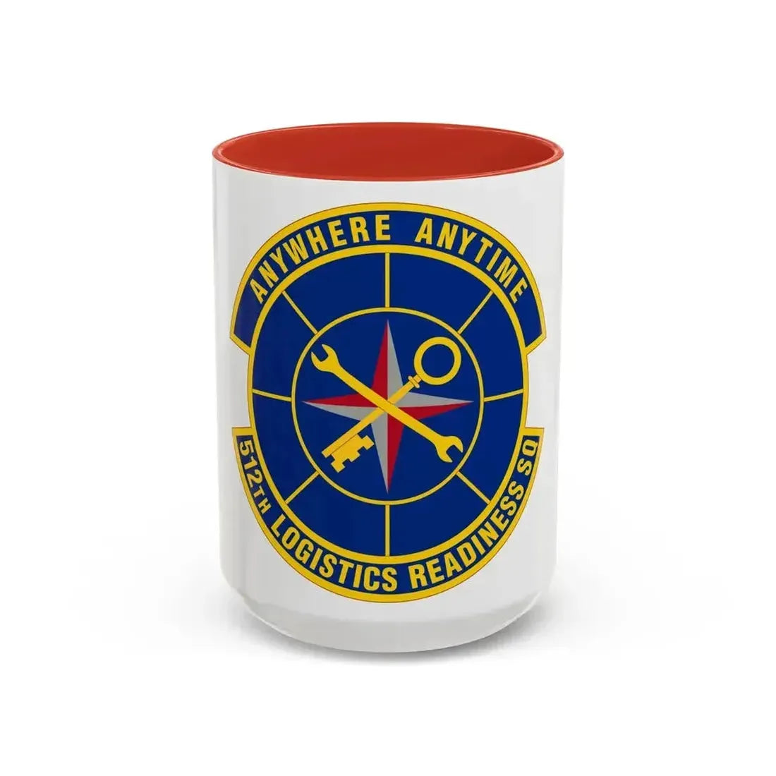 512 Logistics Readiness Squadron AFRC (U.S. Air Force) Accent Coffee Mug 15oz Red - Go Mug Yourself